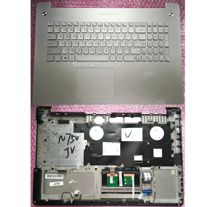 Original for ASUS N750J N750JV N750JK keyboard with palmrest US Version with touchpad Backlit pretty laptop bags