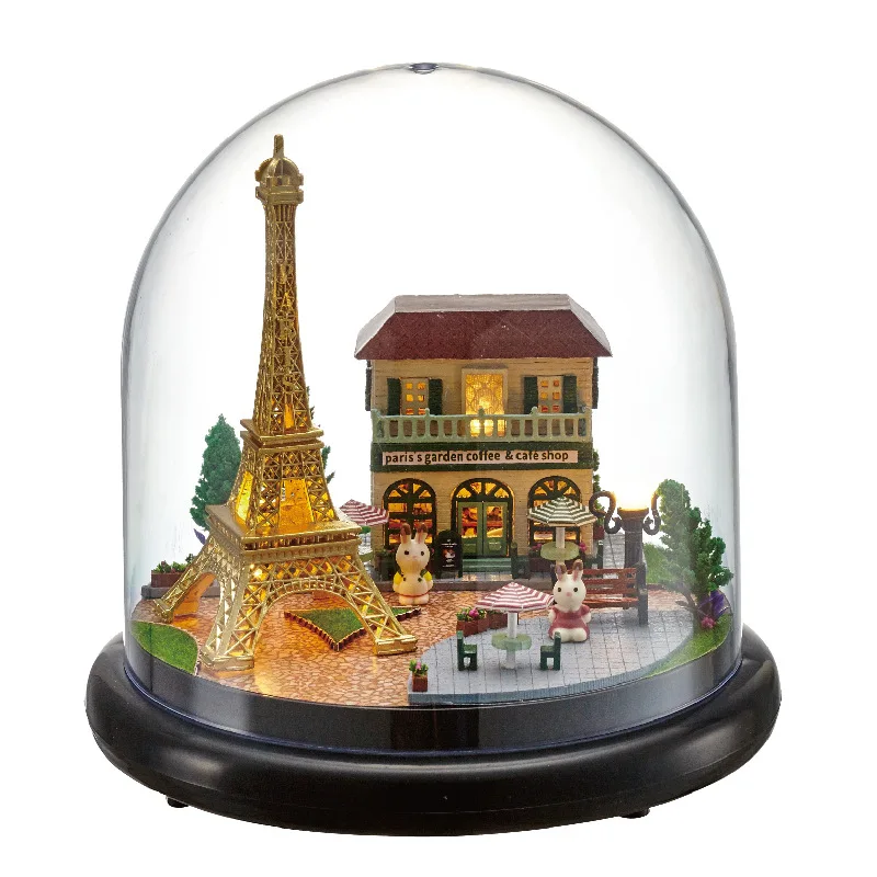 

Cute room diy Hut Romantic Paris DIY Toy Handmade Assembled Model Creative Men And Women Birthday Gift