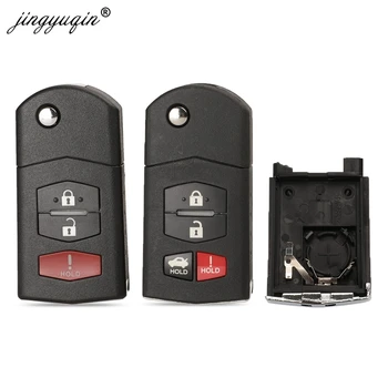 Keyforkess 3/4 pulsante Filp caso chiave pieghevole Fob auto chiave a distanza Shell per MAZDA 3 5 6 MX-5 Miata CX-5 CX-7 CX-9 RX-8 RX-8