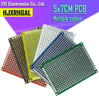 

5PCS 5x7cm Double Side Prototype PCB Board Universal Printed Circuit Board Protoboard For Arduino Experimental PCB Plate