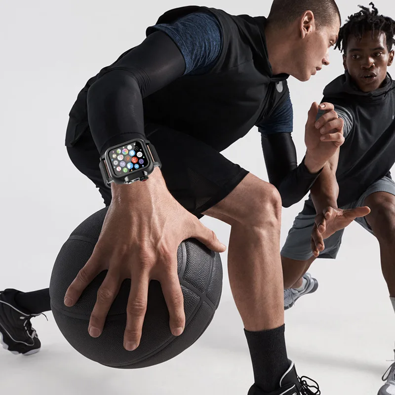 Водонепроницаемый Чехол IP68 для iWatch Series 3 38 мм 42 армированный прочный бампер ПК