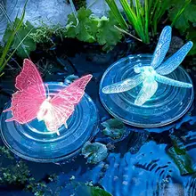 Christmas Decoration Solar Led Float Lamp RGB Color Change Butterfly Dragonfly Shape Outdoor Garden Pool Water Decoration Light