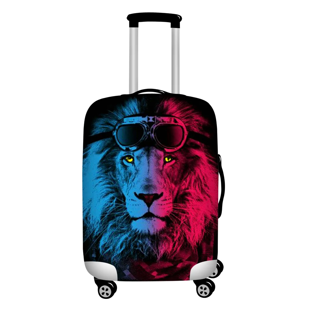 Эластичный Защитный чехол с принтом льва для багажа 18 ''-32'', чемодан на колесиках, защита от пыли, багажная тележка, чехол для путешествий, аксессуары - Цвет: YY1026