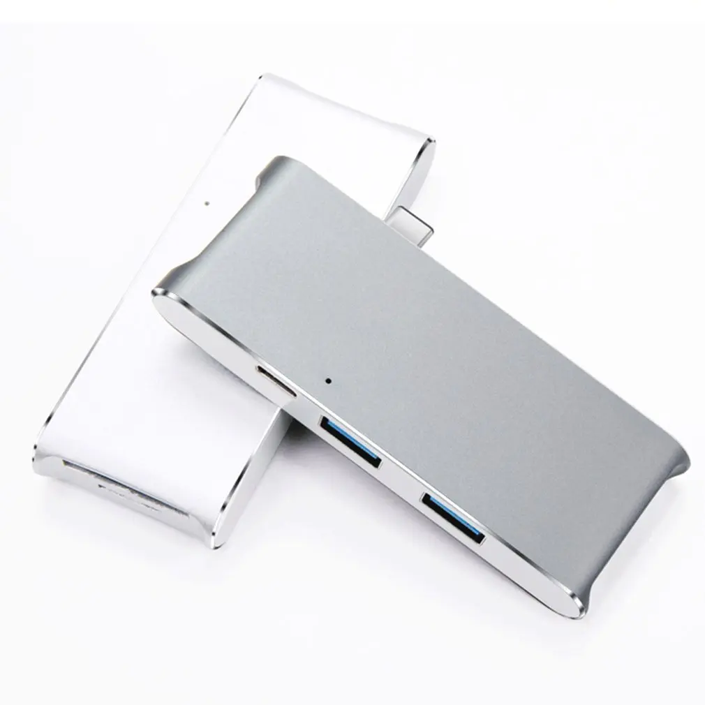 YC204 алюминиевый сплав type-C концентратор USB 3,0 type-C 4K видео HD выход TF кардридер usb-c концентратор адаптер для Apple MacBook