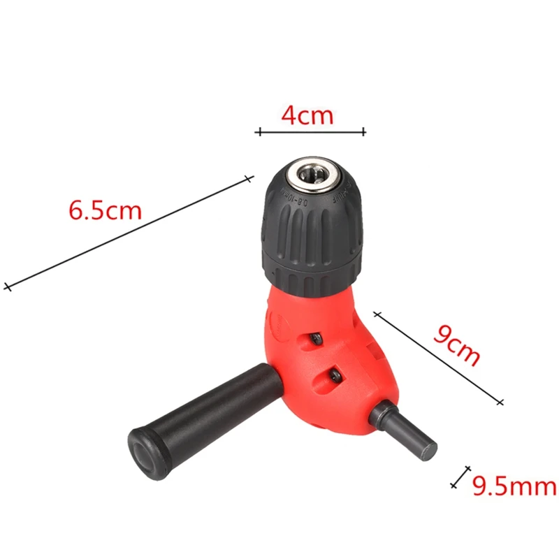 Профессиональный загибается, расширение дрель с прямым углом, высокое качество Угол зажимы Дрель адаптер+ max.3/8 дюймов патрон 9,5 мм хвостовик