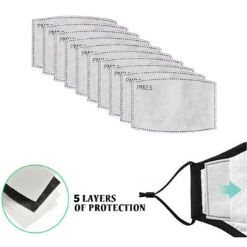 

5 layers pm2.5 replaceable protective mask filter activated carbon filter