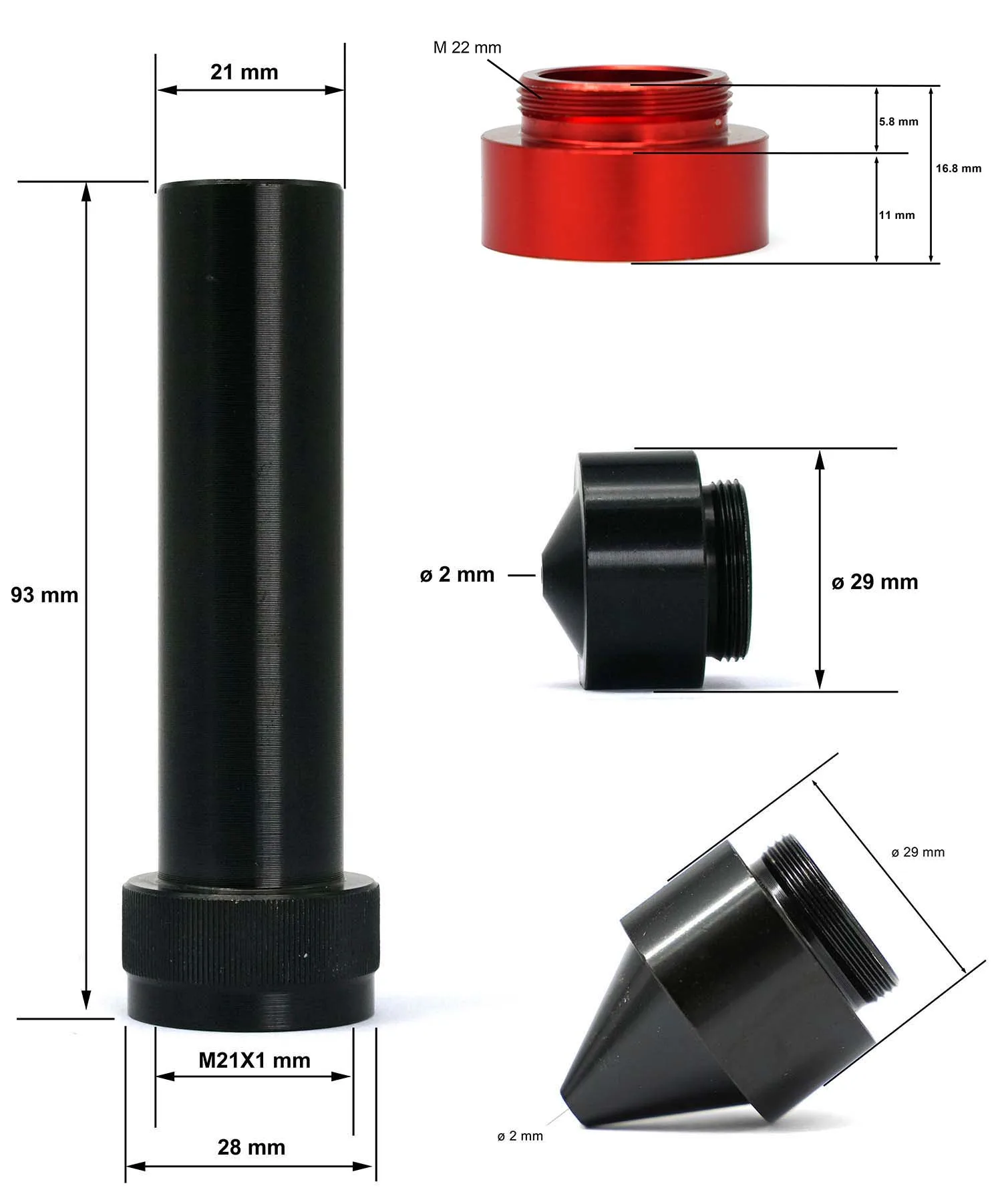D21mm лазерная головка трубки F76.2mm для CO2 лазерная режущая головка ...