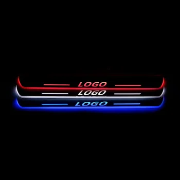 

For Kia Carnival 2014 - 2017 2018 Moving LED Welcome Pedal Car Scuff Plate Pedal Door Sill Pathway Light