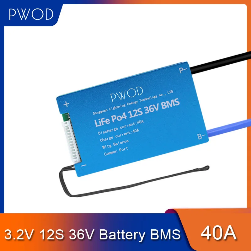 12S 36 В 3 2 LiFePo4 Smart BMS 15A 20A 30A 40A 50A 60A с мультизащитой для E-скутера E-bike батарейный блок