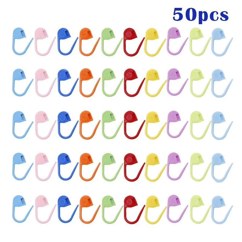 

50pcs Knitting Material Mark Buckle Wool Sweater Count Buckle Anti-solution Plastic Small Pin