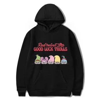 

Loves GOOD LUCK TROLLS Hooded Sweatshirt New Fashion Casual Velvet Red Kpop New 2020 Harajuku Printed Sweatshirt Women/Men