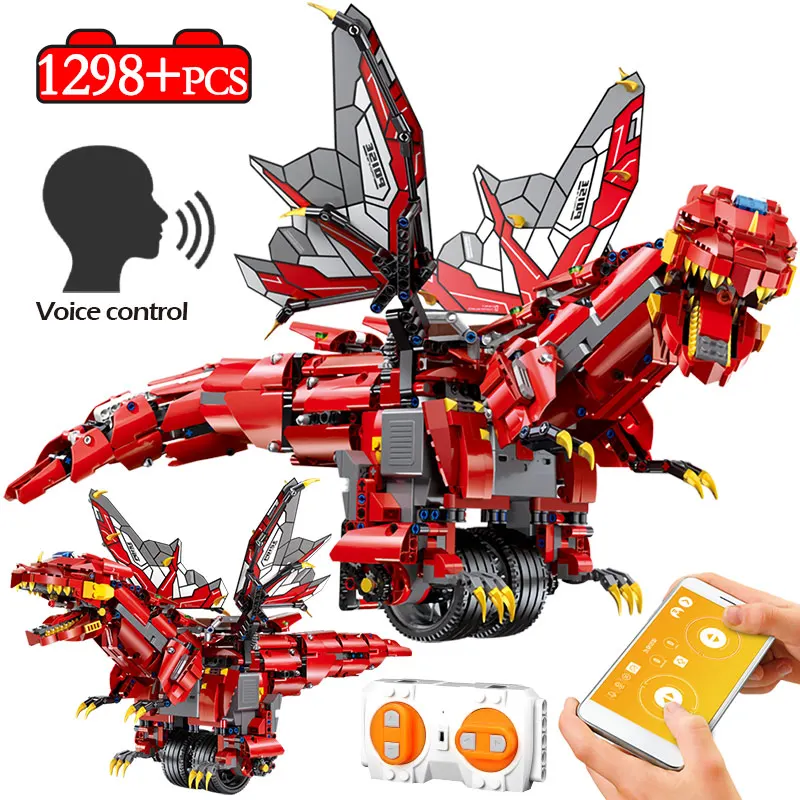 

1153pcs Technic Mechanical Dinosaur Building Blocks legoingly RC APP Remote Control Dinosaur Bricks Education Toys For Children
