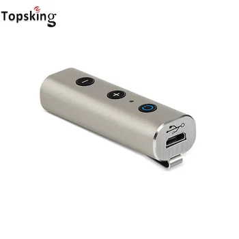 

Mini Metal Stainless Steel Bluetooth Headphone Audio Receiver And 3.5mm Adapter 2-in-1 Wireless 4.2 for Headphone Speaker