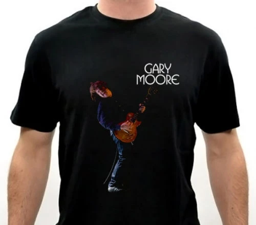 Лидер продаж модная футболка с гитарной гитарой GARY MOORE Blues мужская и черная SizeS-to-2XL
