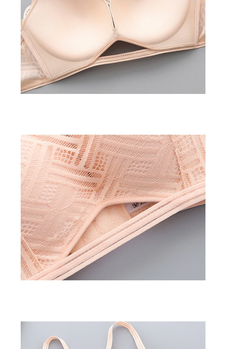 New Lace Beautiful Back Wire Free Bralette Thin Cup Push Sexy Up Bra Comfortable Breathable Hollow Women Underwear Bh Sujetador