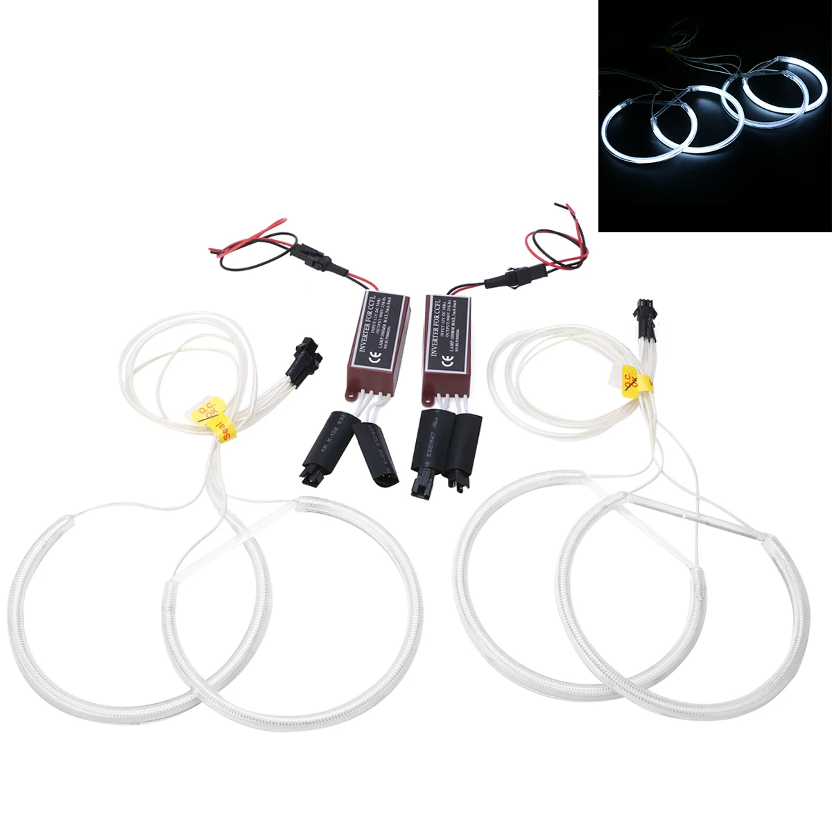New Arrival Shock Proof 4pcs*131mm Car CCFL LED Angel Eyes Halo Rings for BMW E36 E38 E39 E46 White Angel Eyes Car