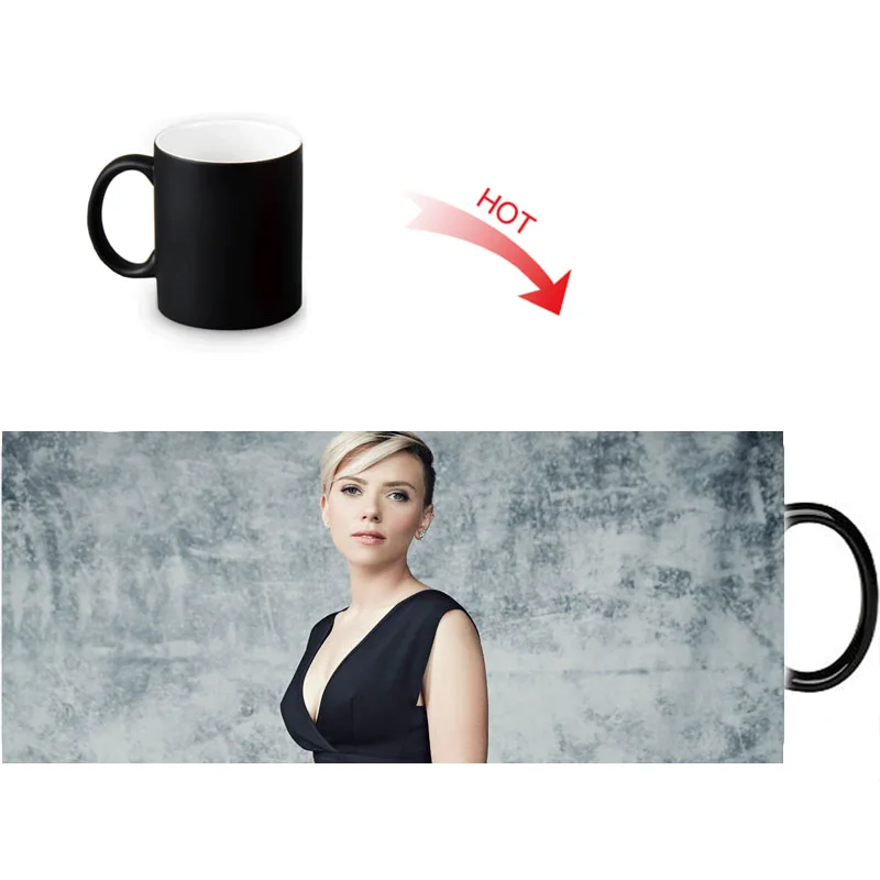 Волшебная кружка Scarlett Johansson Термочувствительная для воды молочные кружки