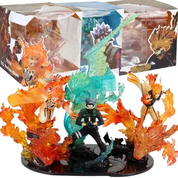 

2019 New Naruto Shippuden Uzumaki Naruto Sasuke Hatake Kakashi Itachi Namikaze Minato Figure Toys PVC Model Dolls 3pcs