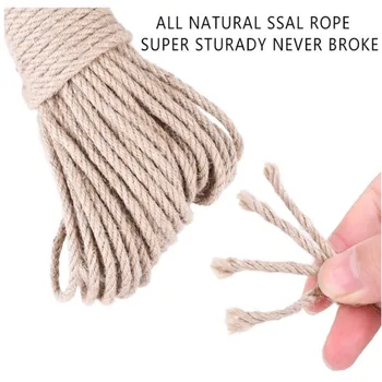 

adapdesk Sisal Rope Cat Tree Scratching Post Toy Cat Climbing Frame Replacement Rope Desk Legs Binding Rope for Cat Sharpen Claw