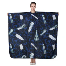 Парикмахерская профессиональная накидка для укладки волос, Высококачественная водонепроницаемая ткань для парикмахера в стиле ретро с модным принтом