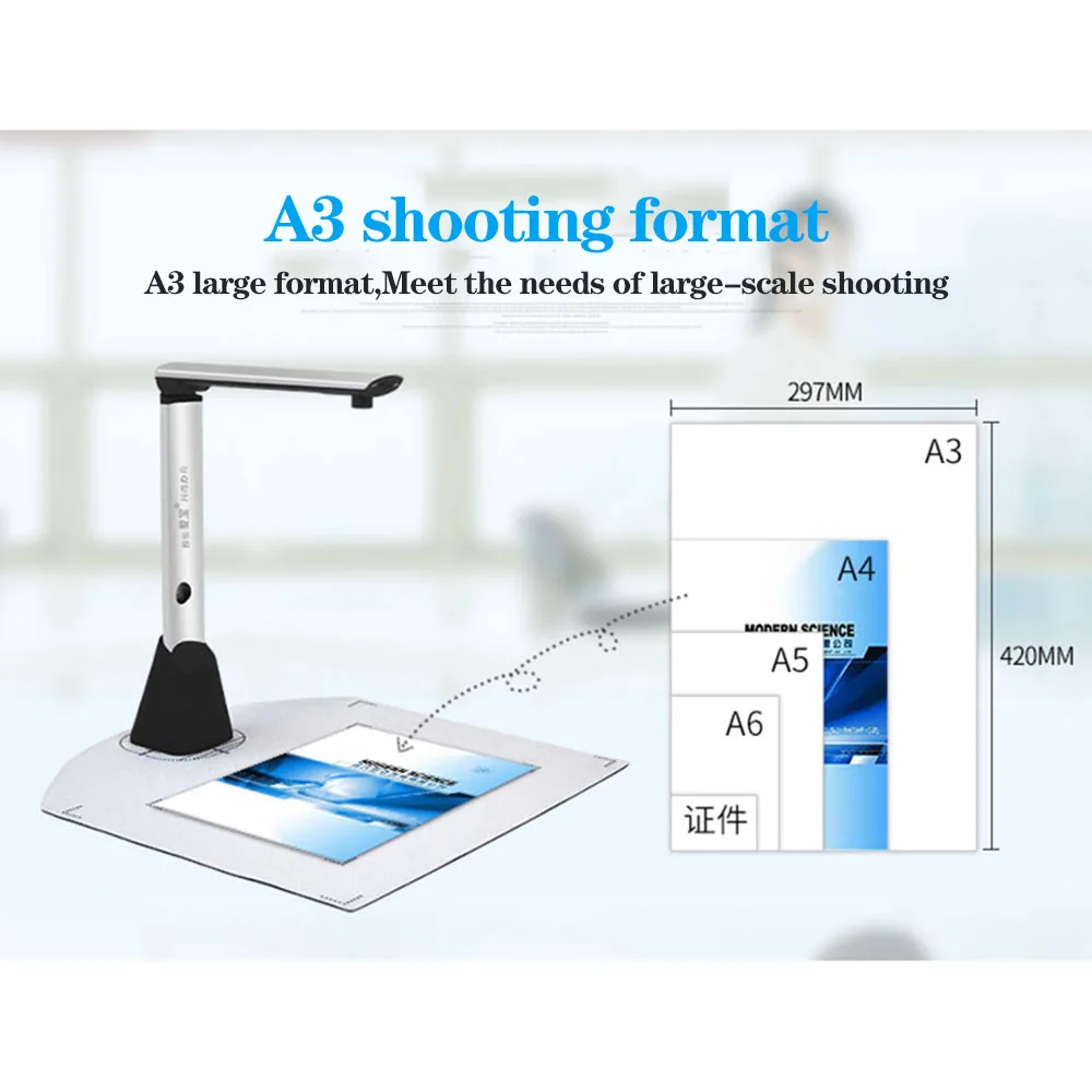 US $119.98 AB10001 Scanner High Speed Instrument 10 Million Pixel A4 High Speed HD Scanner A3 Document Scanner Portable High Beat Scanner