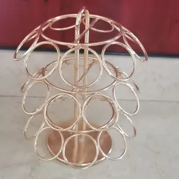 

Home Metal Golden Coffee Capsule Holder Accommodate 27 Capsules Storage Rack 667A