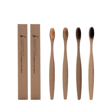 

8Pcs Natural Bamboo Toothbrush Table Soft Hair Tooth Brush Eco Friendly Brushes Oral Cleaning Care Tools 18cm
