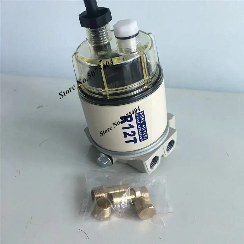 Fuel Filter Fuel Filter Water Separator 1 Pcs Fuel Filter R12T Fuel/ Water Separator Complete Assembly Filter diesel engine for Racor 120ad 140 Series Automotive