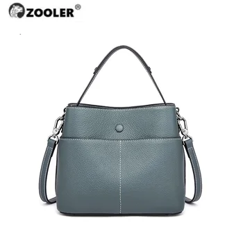 

ZOOLER New Genuine Leather Women's Shoulder Bags Soft Leather Handbag Ladies Fashion Skin Soft Elegant Green Female Bags#QS289