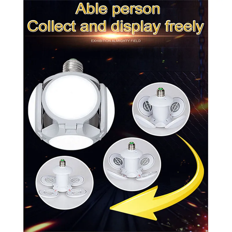 LED Folding Football UFO Bulb High Brightness 30W Night Light for Indoors School Warehouse Lighting Lanterna 40DEC0613