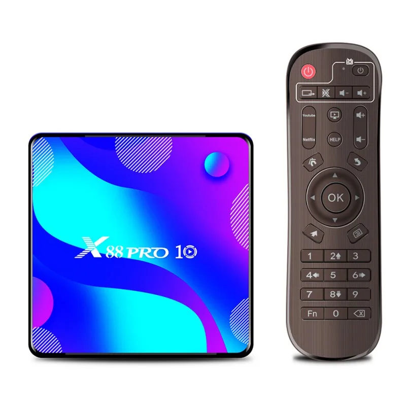 

Android Tv Boxes Android 10 X88PRO10 Smart TV BOX Dual Wifi BT 2G 16Go RK3318 4K Netflix Google Store Multimedia Boxes