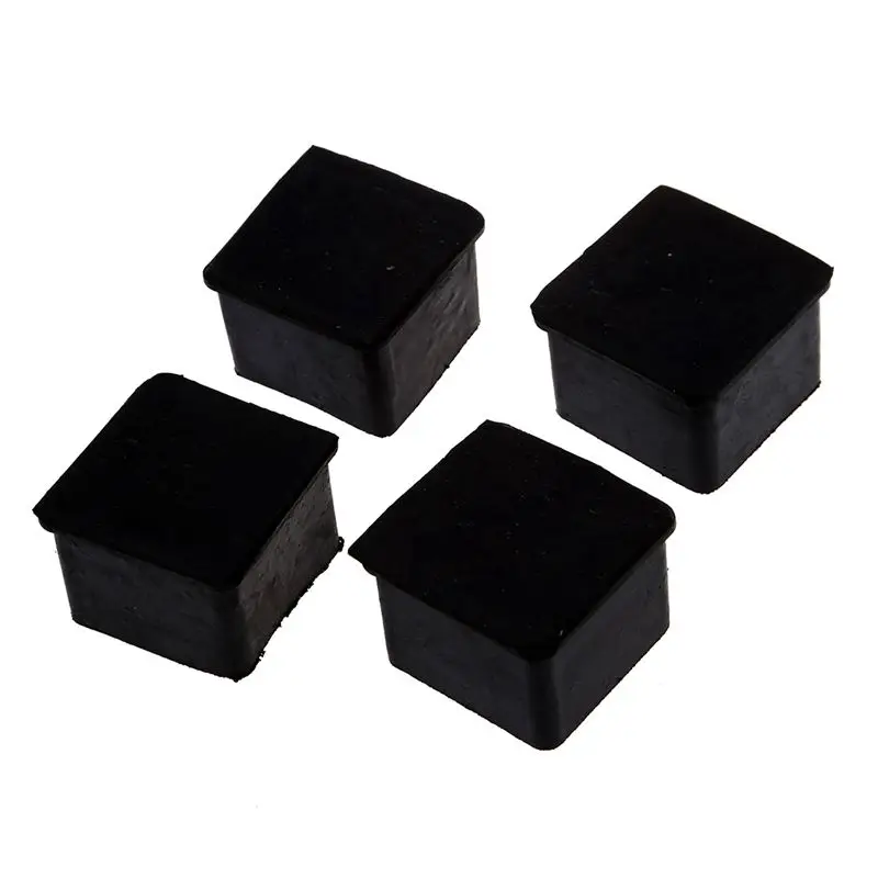 

HOT-Rubber Chair Cupboard Foot Castor Cups Cover Floor Protector 4 Pcs