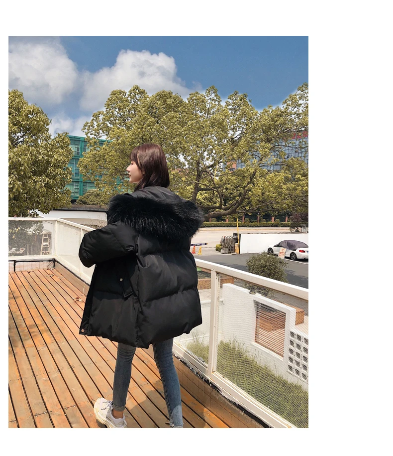 Короткие стильные парки, Женские однотонные толстовки с капюшоном, зимняя простая теплая Корейская стильная свободная универсальная Повседневная Женская одежда для студентов, НОВАЯ шикарная одежда