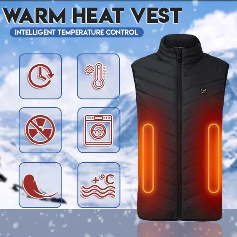

Electric Heated Vest Heating Waistcoat Thermal Warm Clothing Usb Heated Outdoor Vest Winter Heated Jacket Dropship