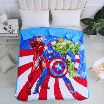 

Disney Captain American Avenger Spiderman Quilt Summer Comforter Bedlinen Blanket Throw on Bed Sofa for Children 59x79inches