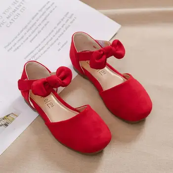 

Spring Summer New Girls Closed Toe Sandals Breathable Hollow-outs Summer Princess Shoes Fashion Children's Shoes Bow