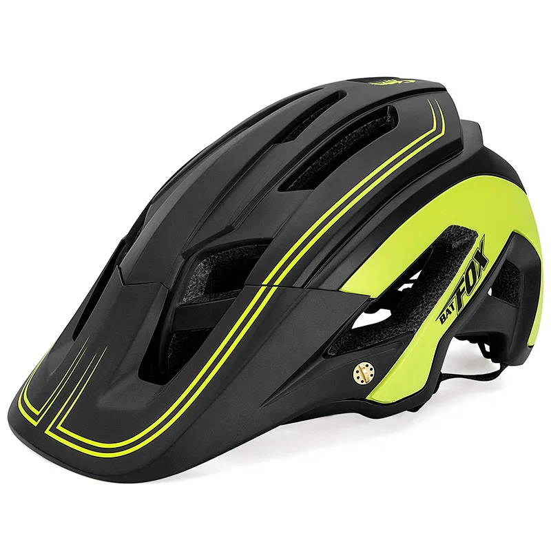 BATFOX для мужчин Велоспорт дорожный шлем для горного велосипеда Capacete Da Bicicleta велосипедный шлем Casco велосипедный шлем MTB велосипед cascos bicicleta - Цвет: Black green