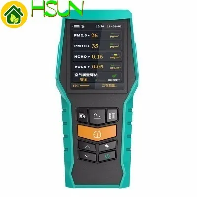 

5 in 1 PM2.5 PM10 TVOC HCHO Formaldehyd Air Detector PM 2.5 CO2 Monitor 2.4 inch LCD Gas Analyzer Home Protection Air Monitor