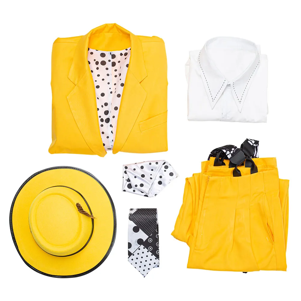Download The Mask Jim Carrey Yellow Suit Cosplay Costume Men Uniform Outfits Halloween Carnival Costume Movie Tv Costumes Aliexpress PSD Mockup Templates