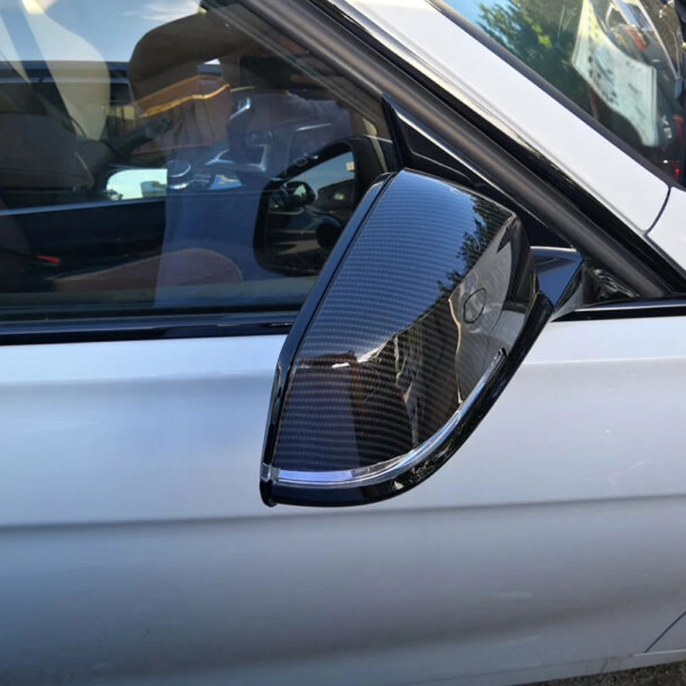 2 шт./компл. углеродного волокна Черная накладка на зеркало заднего вида автомобиля для BMW F20 F22 F23 F30 F31 F32 F33 F36 F87 M2 крышка зеркала заднего вида Кепки