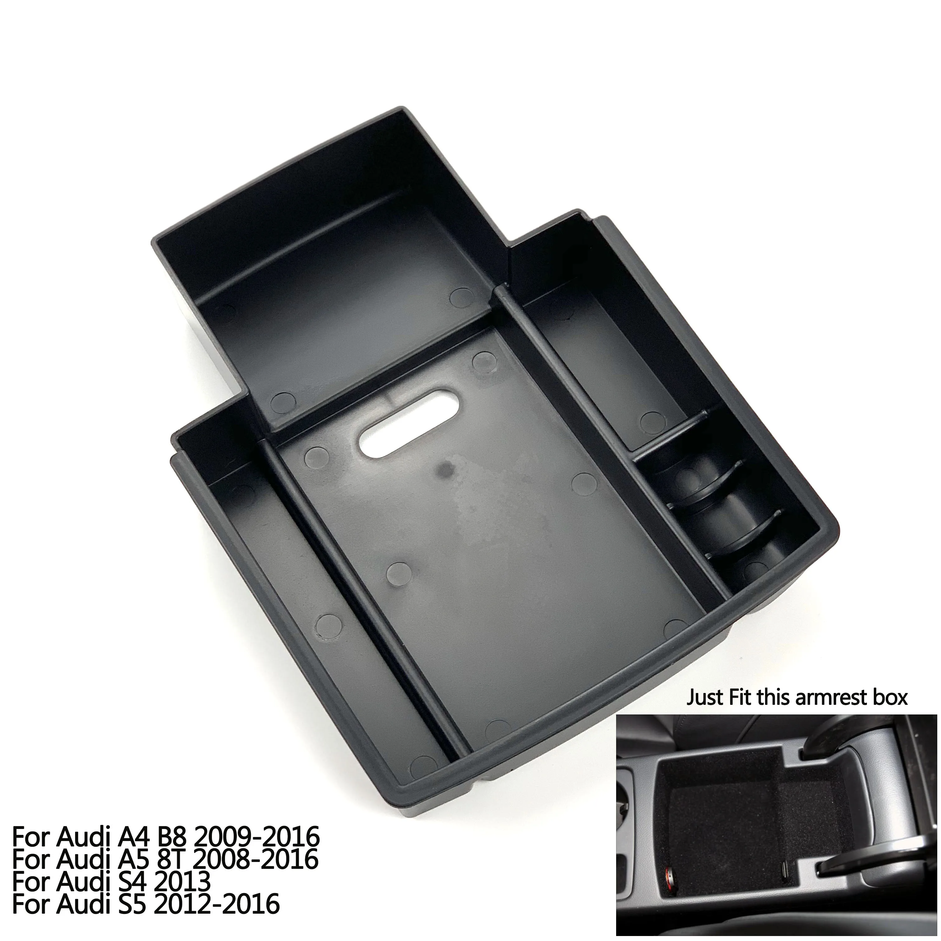 Automobile Armrest Storage Box For Audi A4 B8 A5 S4 S5 Center Console
