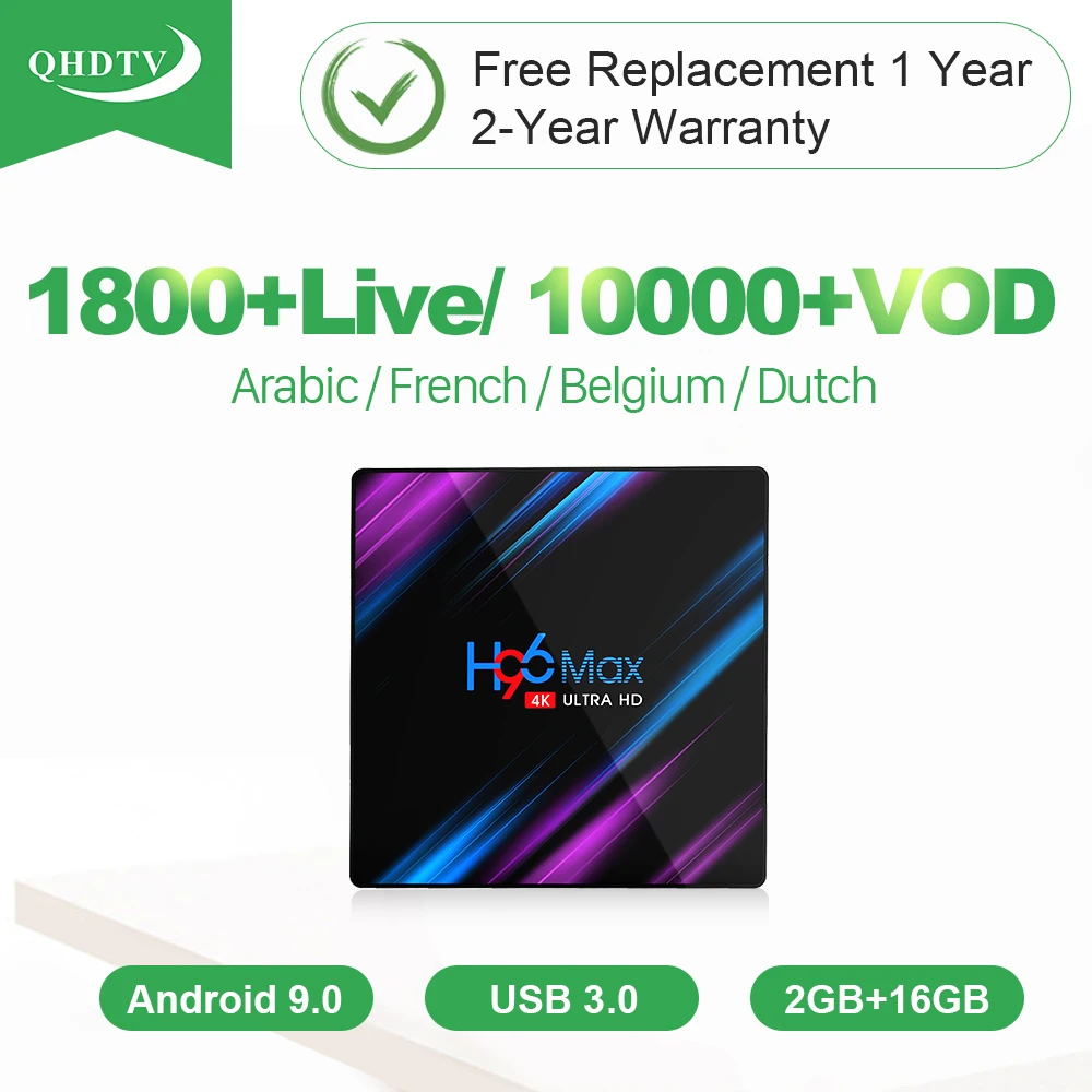 

IPTV France Arabic QHDTV IPTV H96 MAX RK3318 TV Box Android 9.0 IPTV Belgium Netherlands Arabic IP TV French H96max Italy IP TV