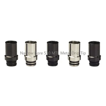 

Vaptio TYRO kit/Taifun GT3 GT II/EleafGS Turbo Stainless Steel Mouthpiece Narrow Bore 510 MTL Drip Tip