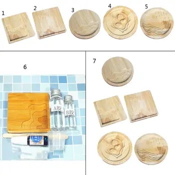 

Handmade Natural Wood Coaster Round Square Teacup Mat Wooden Coasters for Drinks