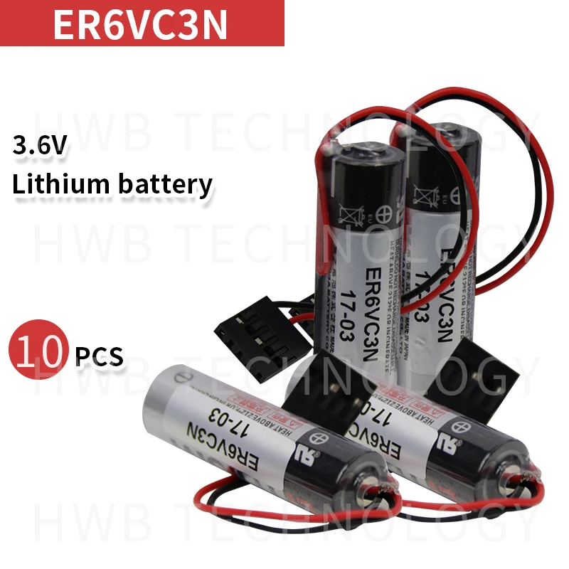 10 шт. Новинка ER6VC3N ER6V/3 6 V AA 3 2Ah + JAE5PIN PLC батарея CNC литиевая Yaskawa специальная |