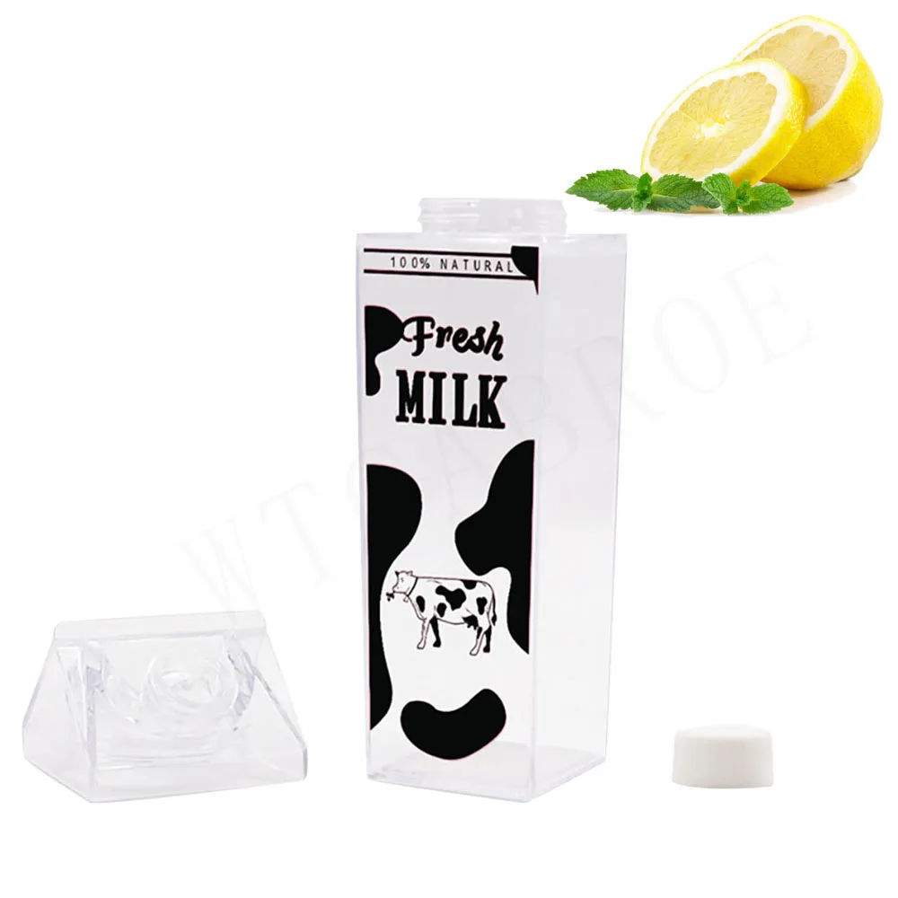 color 1 My Kitchen Items Cute Milk Water Bottle Drinkware For Adults Children Drinking Drink Lemon Juice Bicycle Outdoor Sport Bottles - Цвет: color 1