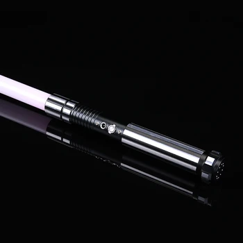 

SaberFeast Heavy Dueling Lightsaber RGB 6 Soundfonts Sword 1 inch Blade Mental Handle FOC Swing Christmas Cosplay Toy-015