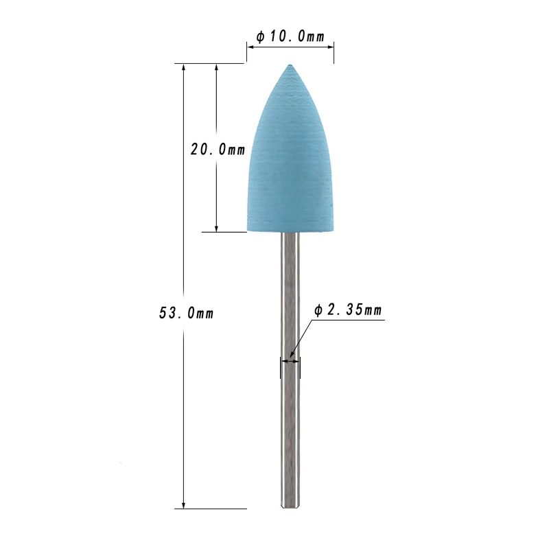 MAOHANG 5pcs/lot Rubber Silicone Nozzle Ceramic Milling Burr Nail Art Cutter Polishing Buffer Files Electric Machine Drill Bit 4