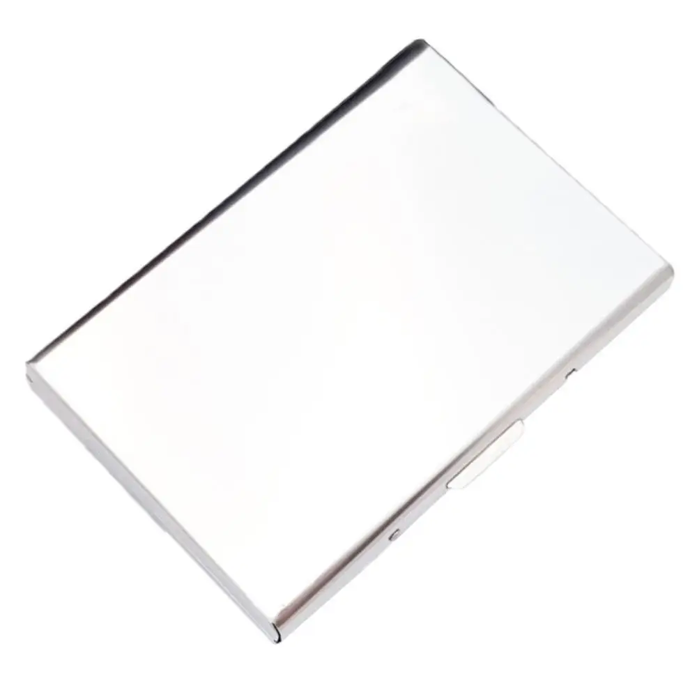 1 PC Aluminum Metal Credit Card Holder Slim Anti-Scan Blocking Wallet Case Business Card Protection - Color: Silver Case