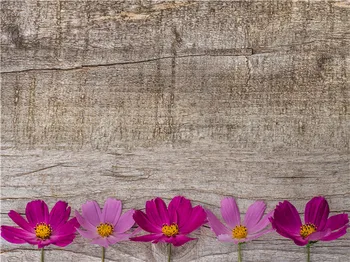 

SHUOZHIKE Vinyl Custom Photography Backdrops Prop Flower and Wood Planks theme Photo Studio Background M191110-05